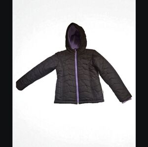 Magellan Outdoors Black Jacket with Purple Interior